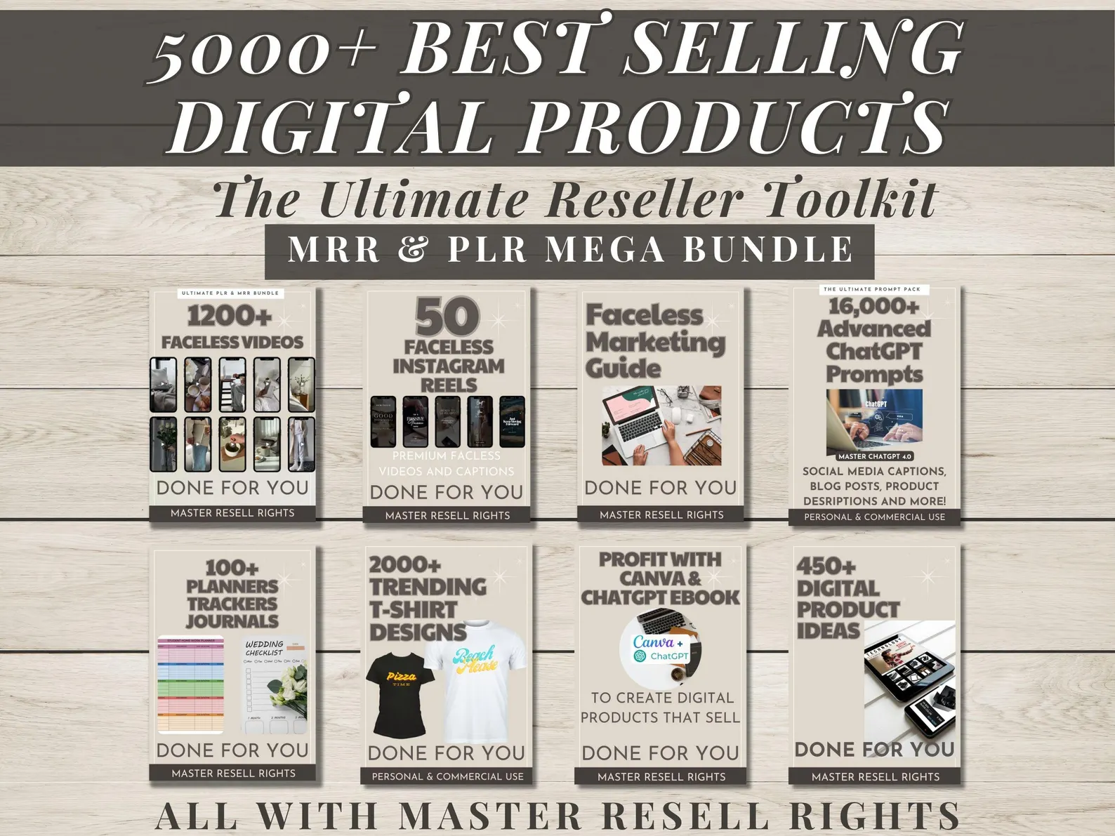 5000+ PLR Digital Product Bundle Master Resell Rights