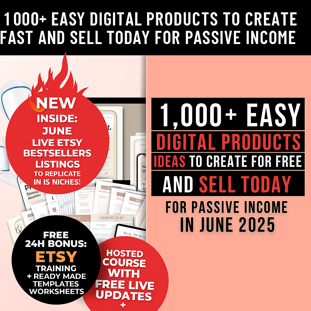 1000 Digital Products Ideas To Create And Sell Today For Passive Income