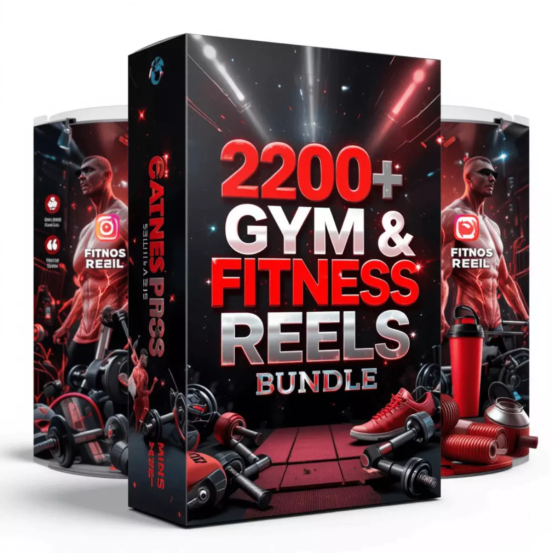 2200+ Gym & Fitness Reels Templates — The Ultimate Workout Content Bundle!